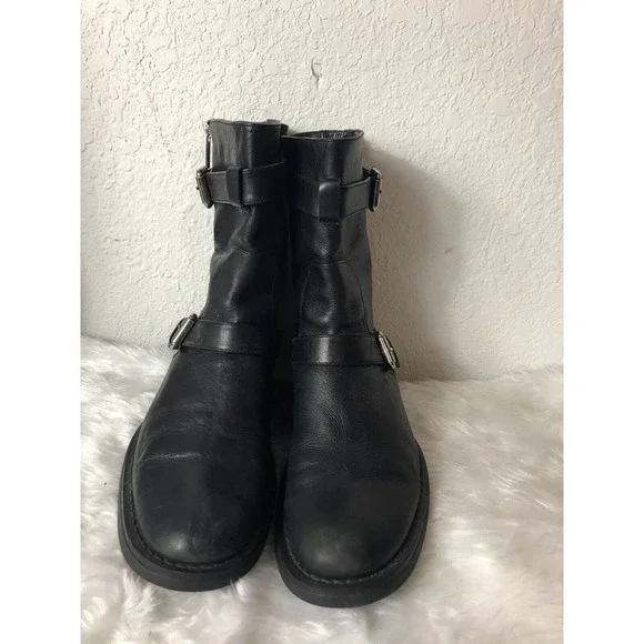 Aquatalia Womens Moto Ankle Boots Size 9.5 Black - Picture 2 of 10